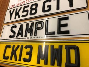 An example of a 3D number plate sold by The Sign Supermarket.